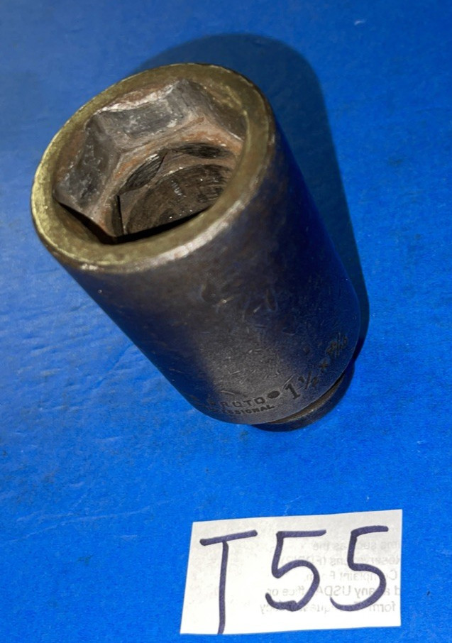 PROTO TOOLS 1 PIECE 3/4 DRIVE SAE. BUDD WHEEL IMPACT SOCKET 13/16-1-1/2
