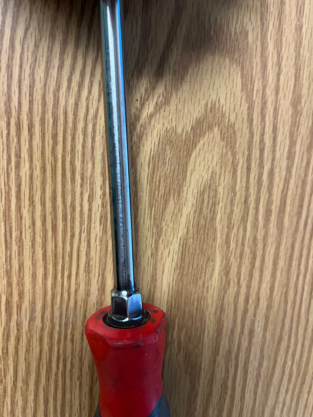 SNAP ON GSHD8 3/8 FLAT BLADE SCREWDRIVER 13.5″ LONG RED/GRAY HANDLE – LOT#6