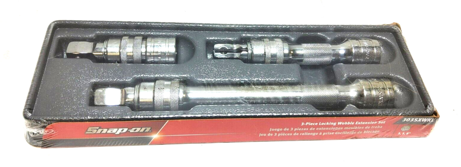 New Snap-on™ 303SXWKL 3pc 1/2″ Drive 3″ 5″ 8″ Locking Wobble Extension Set