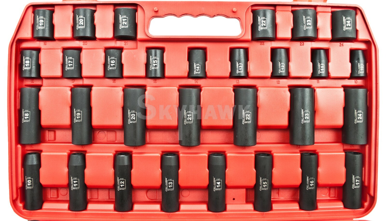 65pc 1/2″ Dr SAE & Metric Deep & Shallow std Impact Socket Adapter Reducer Set