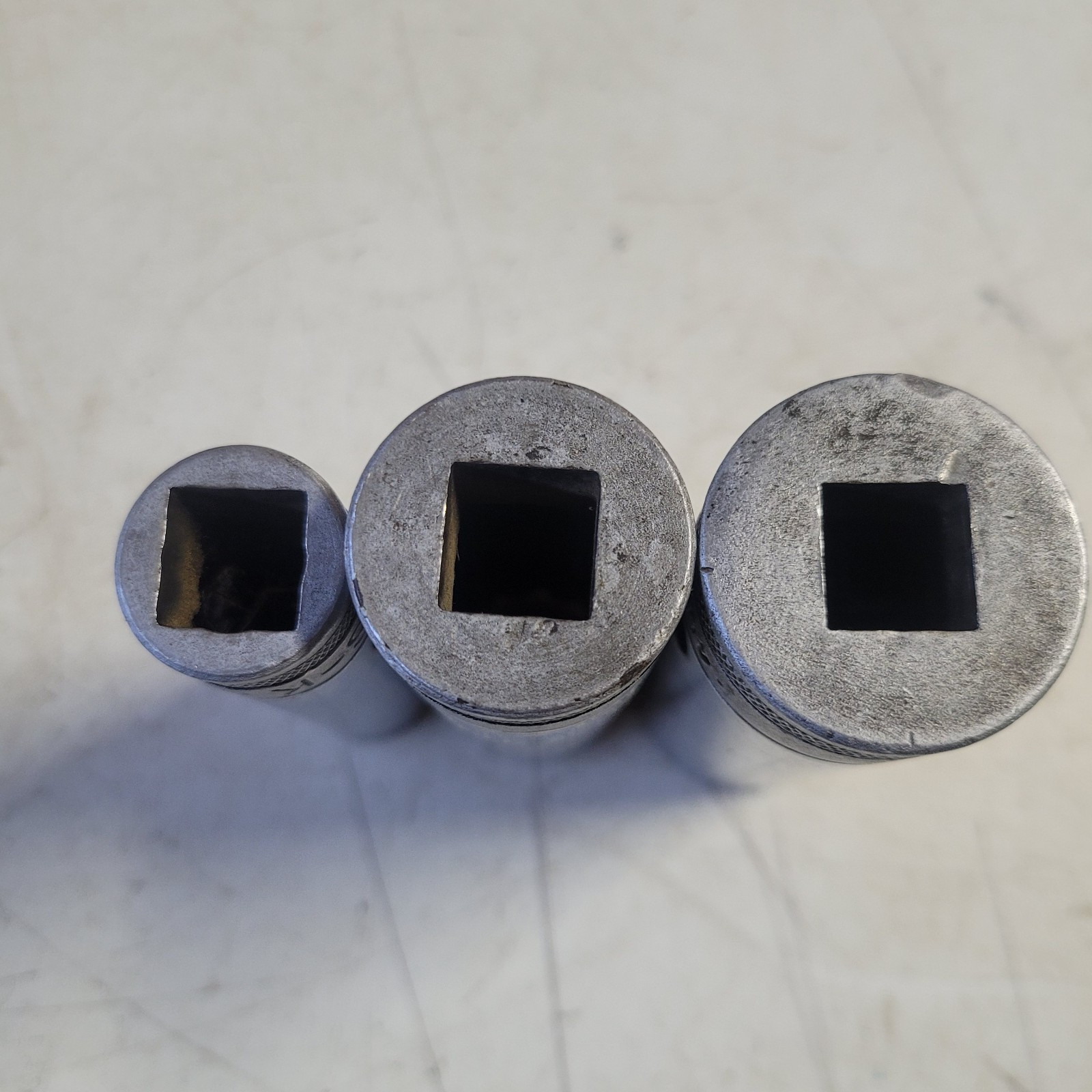 Vintage S-K Tools 1/2″ Drive Deep Sockets 12 pt 40820 5/8″ 40828 7/8″ 40832 1″