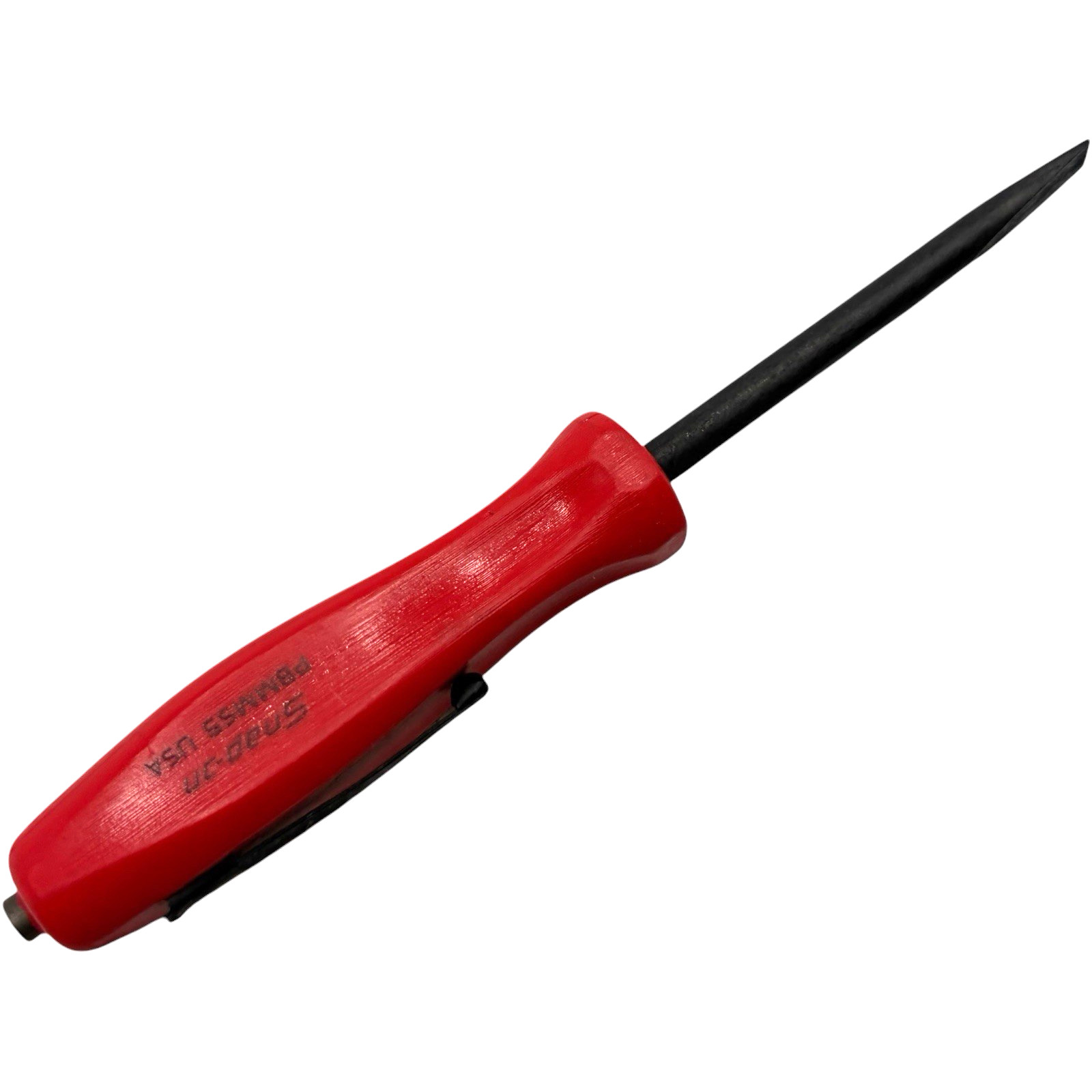 Snap On Tools Mini Magnetic Pocket Pry Bar Red 5 inch Straight Blade