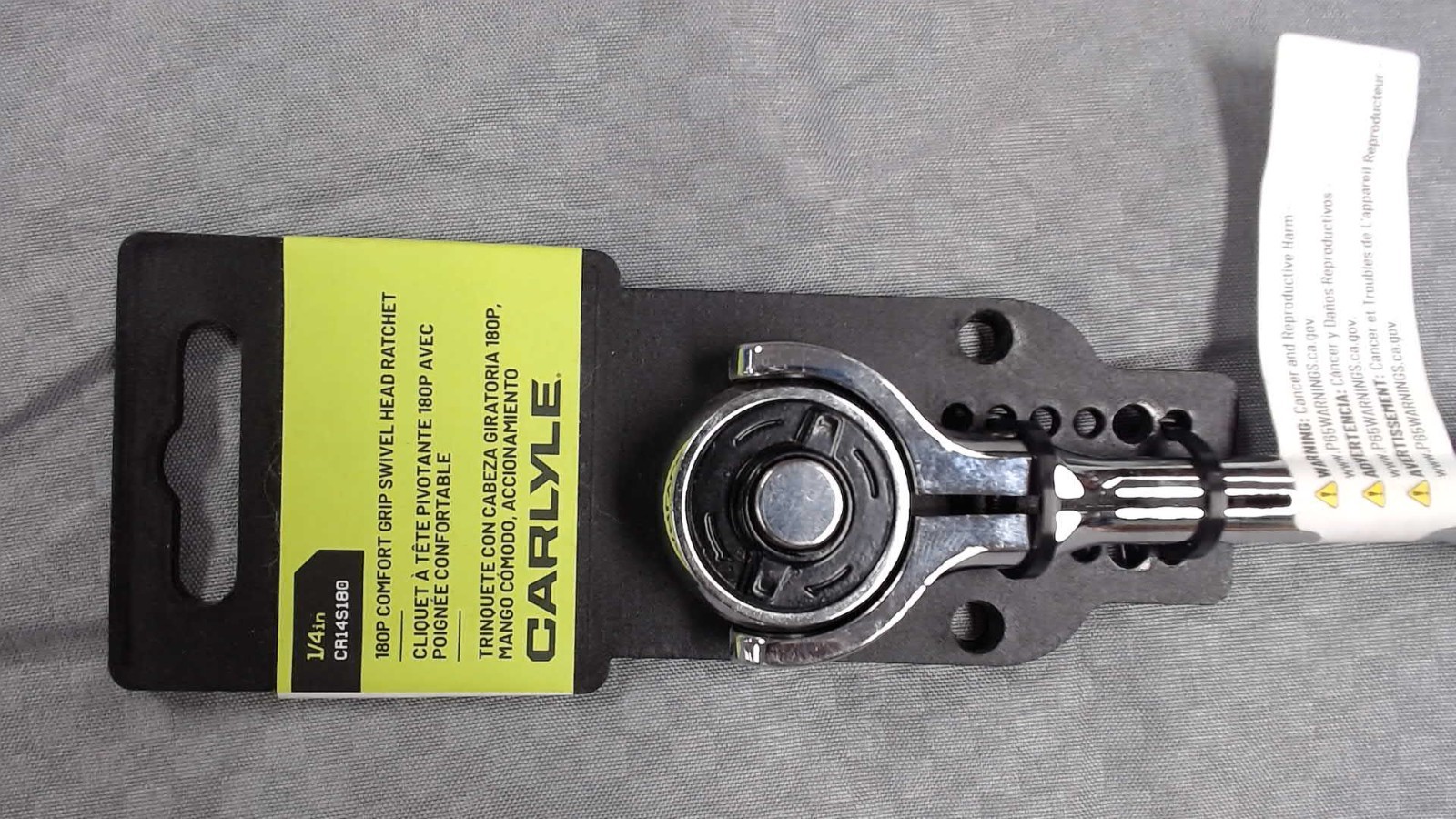 CARLYLE (CR14S180) 1/4″ 180P SOFT GRIP SWIVEL HEAD RACTHET -NEW