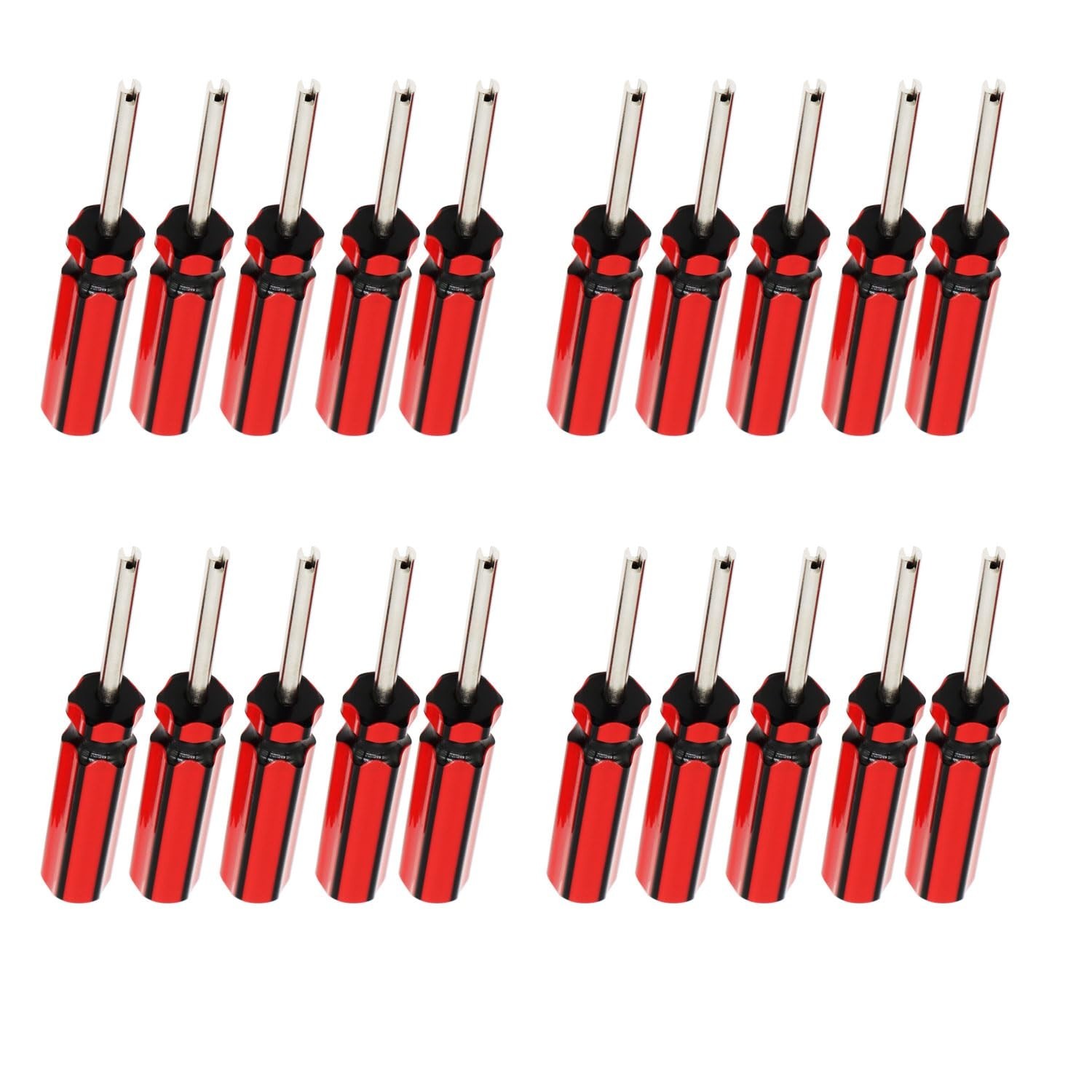 20 Pcs Valve Core Removal Tool Set w/ Tire Valve Dust Caps for Car, Truck, Bike