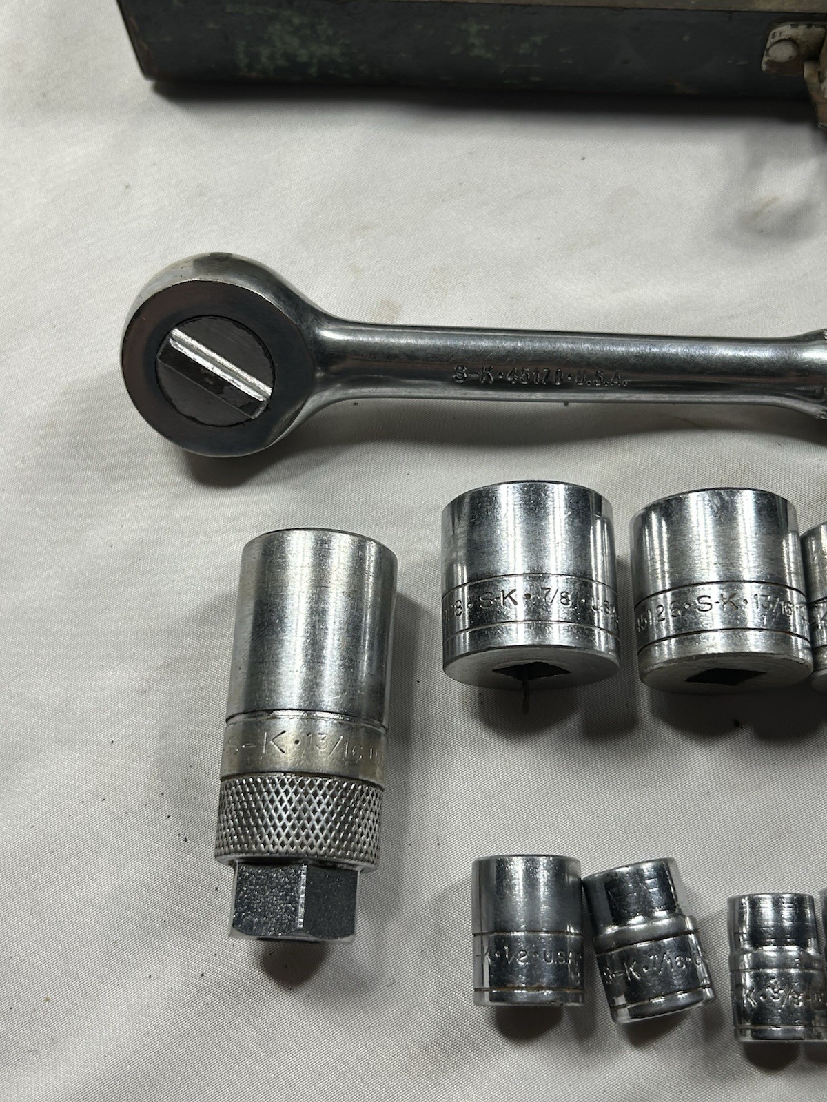 S-K Tools 3/8″ And 1/4” Drive 23 Piece Socket Set USA Made Please Read