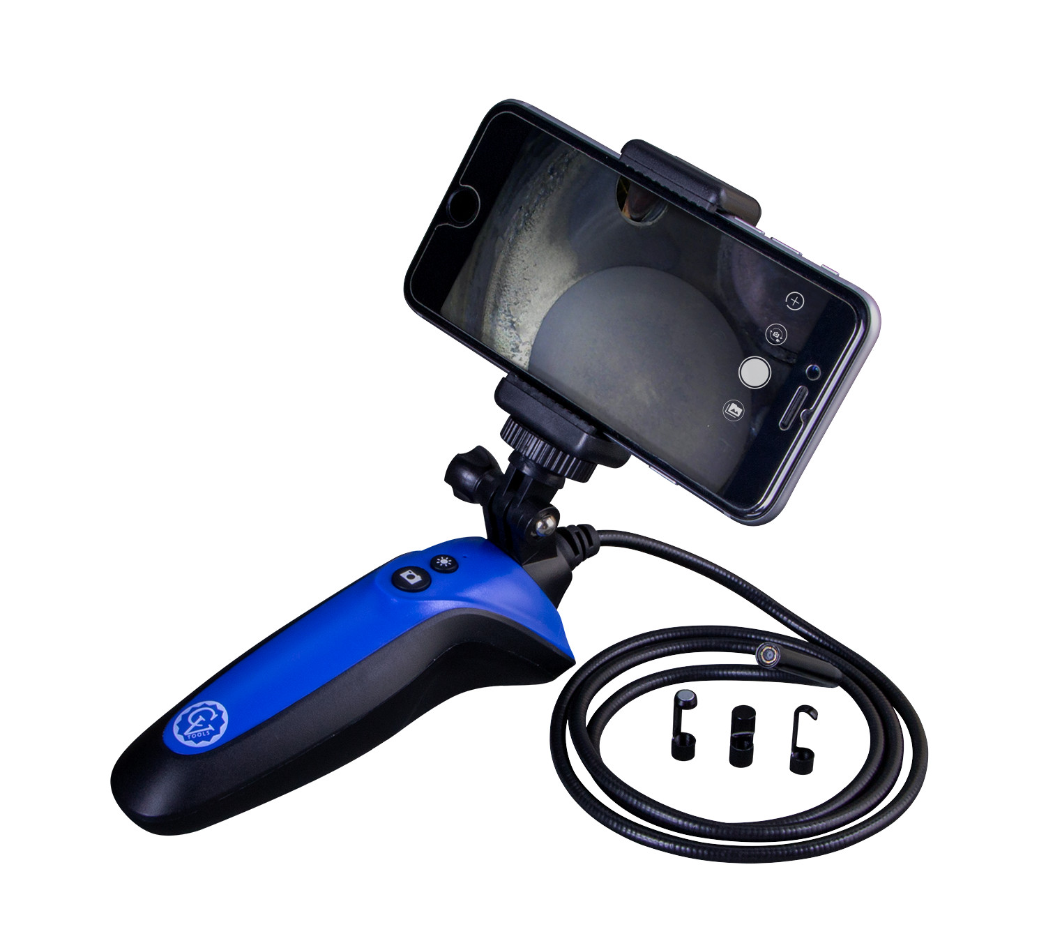 CAL-VAN 85 Pistol Grip WiFi Borescope Camera with Cell Phone Mount 720P