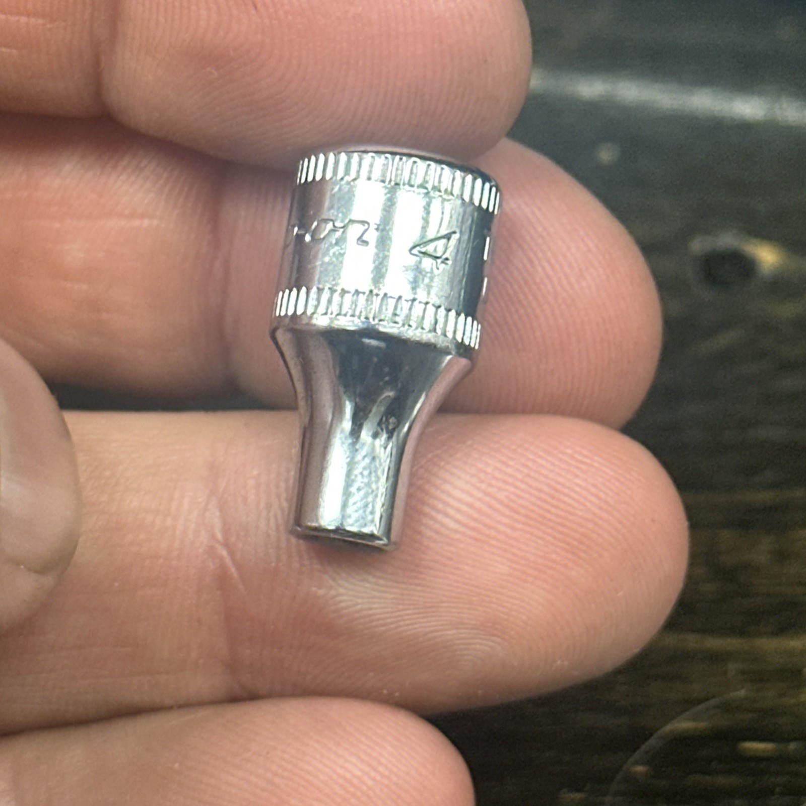 Snap On Tools 1/4 Drive 6 Point 4 mm Metric swallow Socket TMM4 USA Made #b