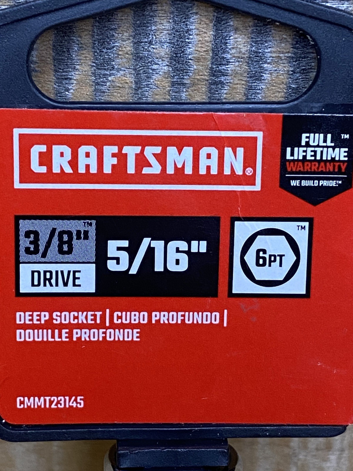 NEW Craftsman 5/16 in. X 3/8 in. drive SAE 6 Point Deep Socket… Fast Shipping!