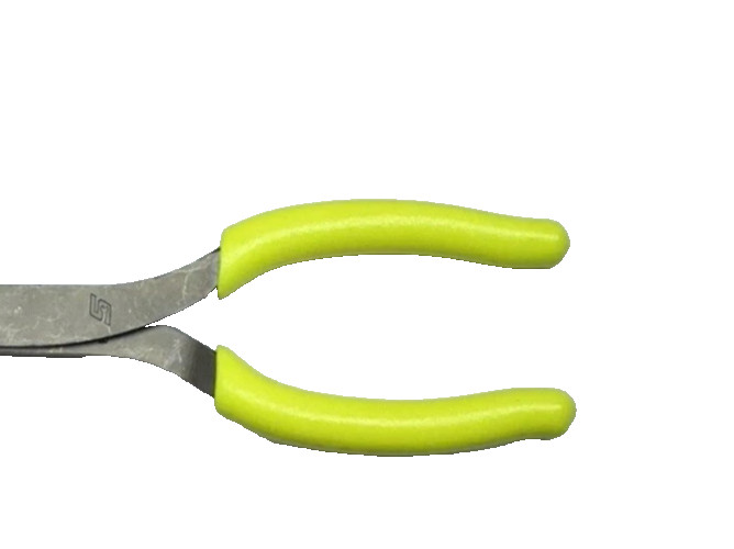 Snap-on Tools HIVIZ Soft Grip 9″ Stork Bent Needle Nose Pliers 408CFHV USA NEW