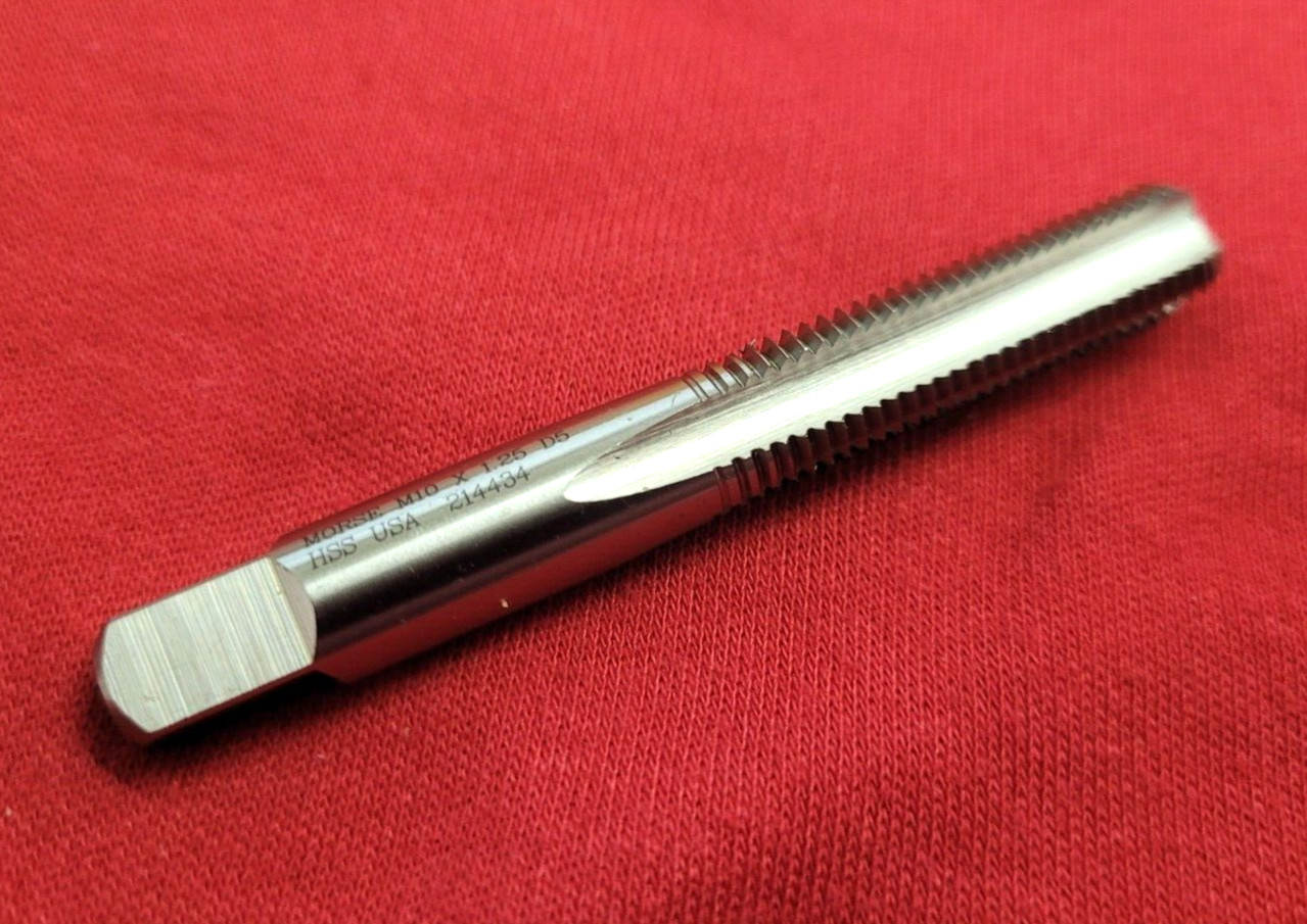 M10 X 1.25 10MM Bottom Hand Tap Morse MT3838121 HSS RH USA D5 Metric 4 Flute