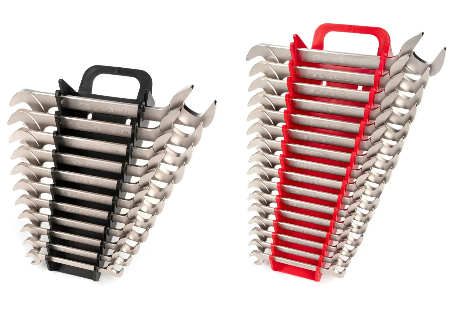 3/8-1 in. , 10-27 mm Angle Head Open End Wrench Set with Holder (27-Piece)