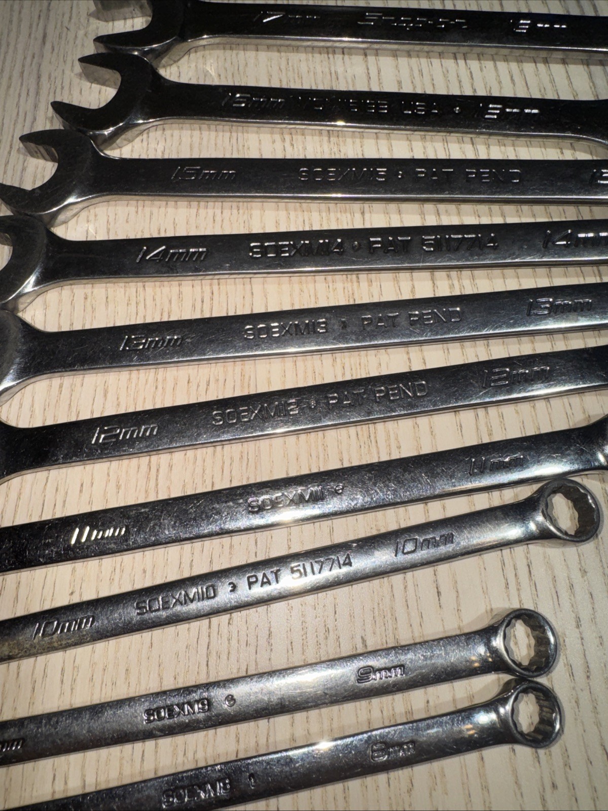 Snap-on Metric Combination Wrench Set 5.5 – 19mm 13-Piece Set Part Flank Drive