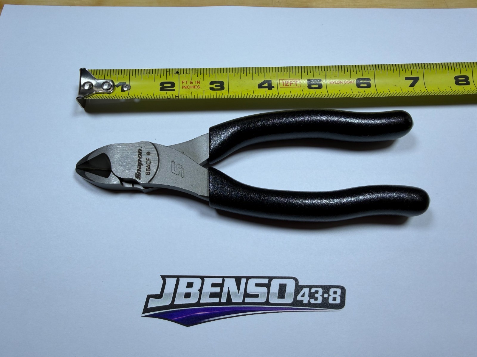 Snap-on Tools USA NEW BLACK Soft Grip 6″ Diagonal Cutter Pliers 86ACFBK