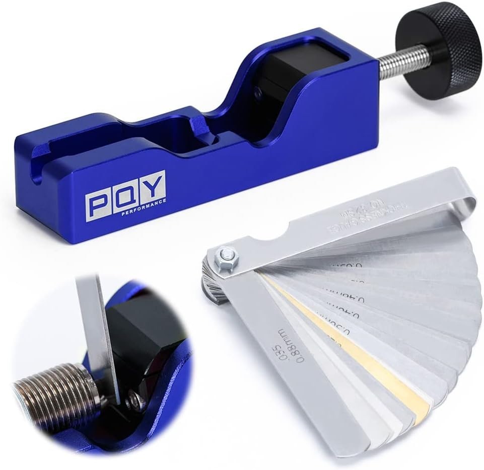 Effortless Spark Plug Gap Adjustment Tool with Feeler Gauge for Cars & Bikes