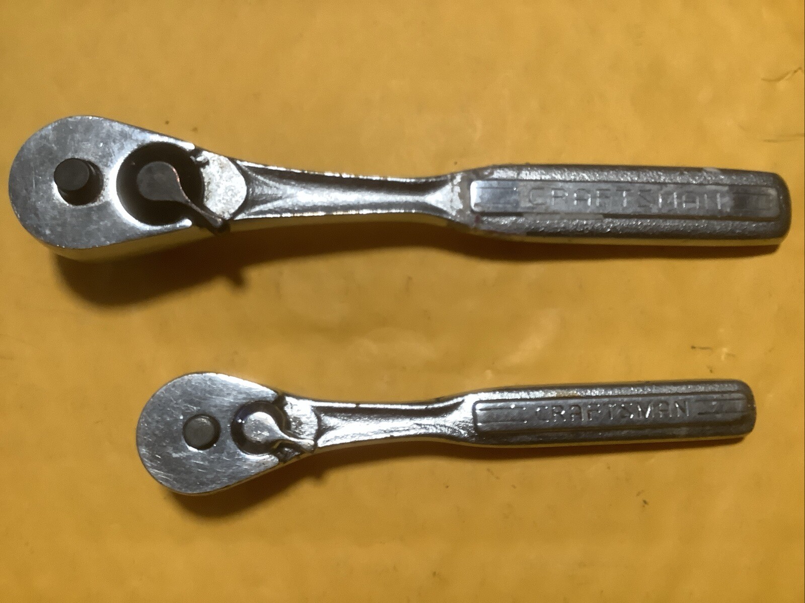 Vintage Craftsman 1/4″ & 3/8” Drive Teardrop Quick Release Ratchets –V– ✭USA✭