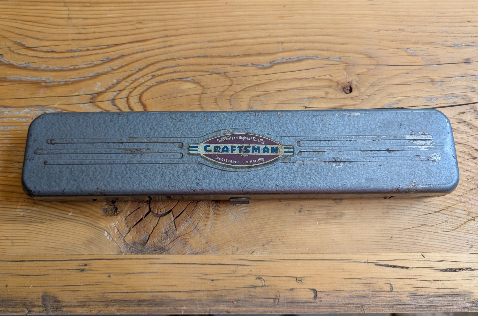 Vintage Craftsman 1/2″ Drive 12pc SAE Socket Set w/ Metal Case *V-Series* USA