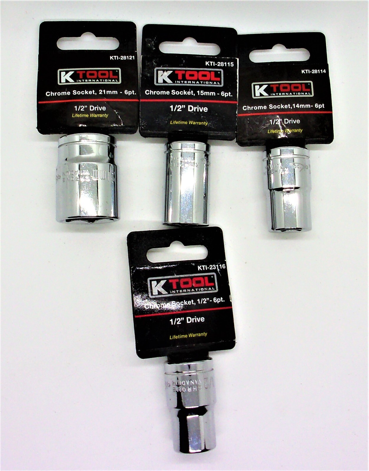 K-Tool International 1/2″ Drive 6-Point SAE & Metric Sockets (Select Size)