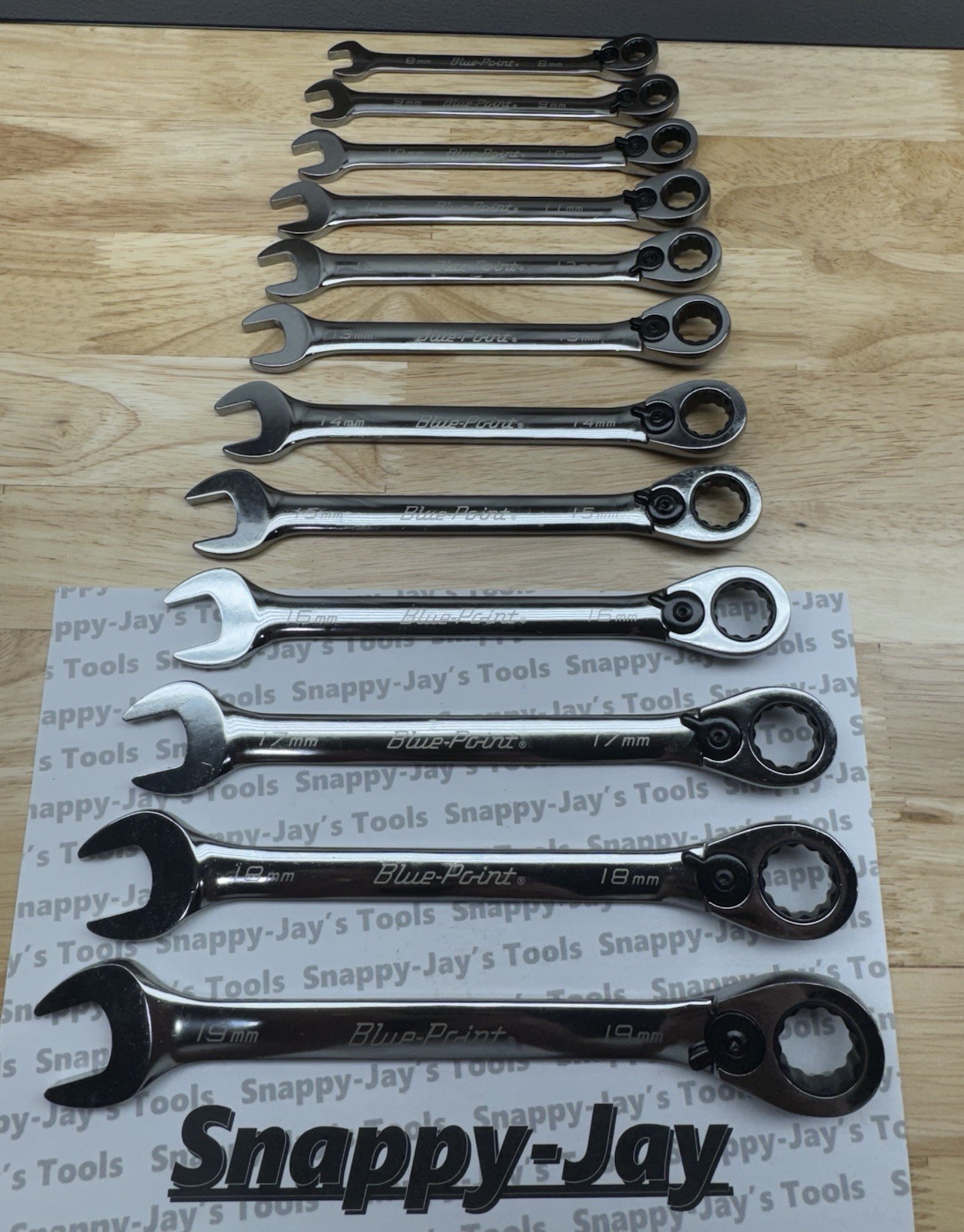 Blue-Point Snap-on Tools NEW 12pc Metric Ratcheting Wrench Set BOERM712