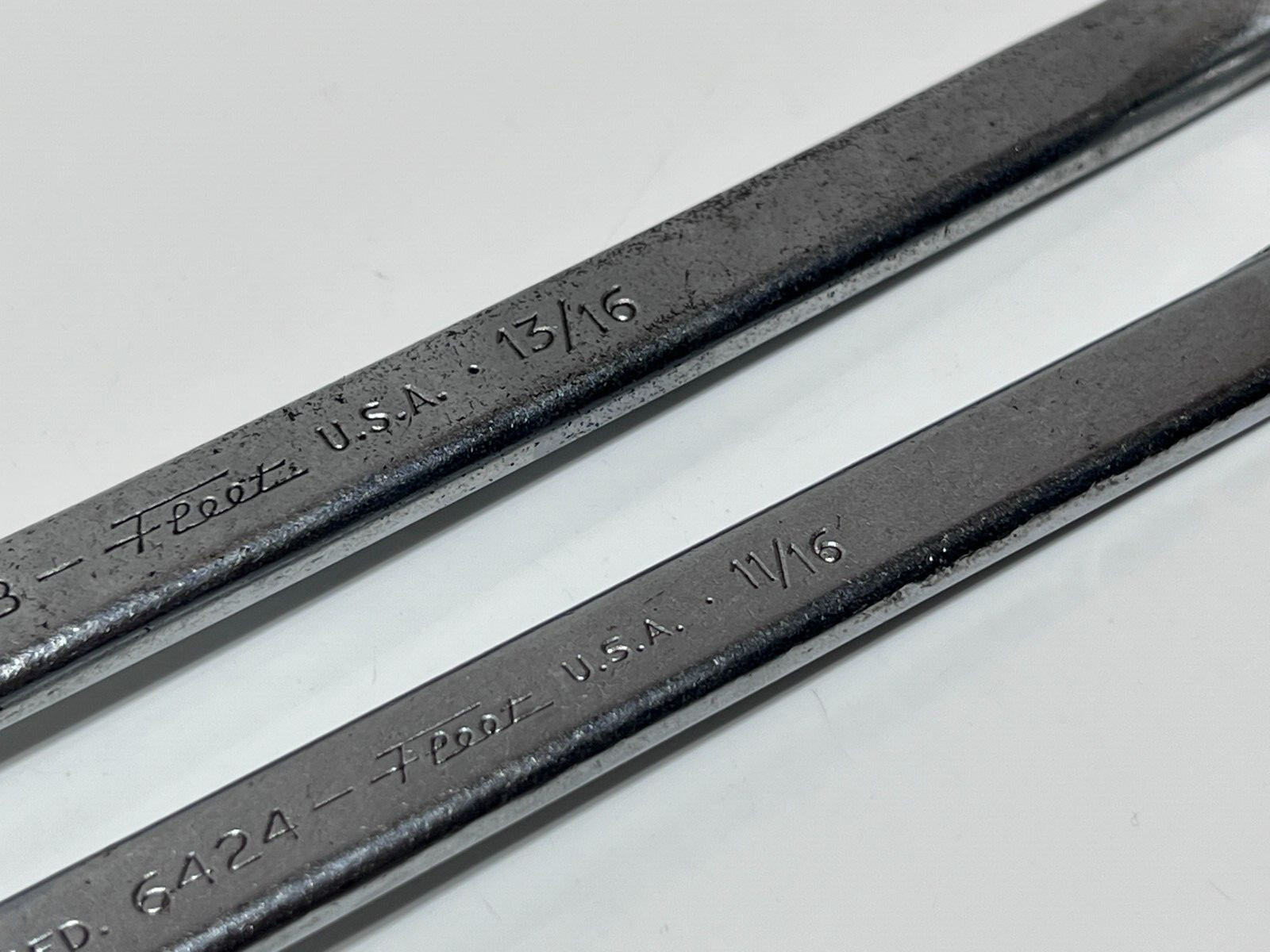Fleet Tools USA 2pc SAE Offset Box Wrench Pair Set – 6428 & 6424 – 12 Point