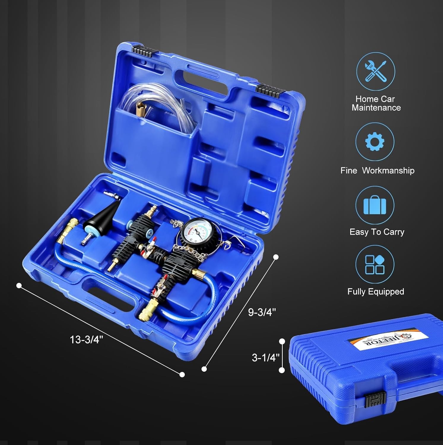 Universal Automotive Vacuum Filler & Radiator Purge Kit with Durable Accessories