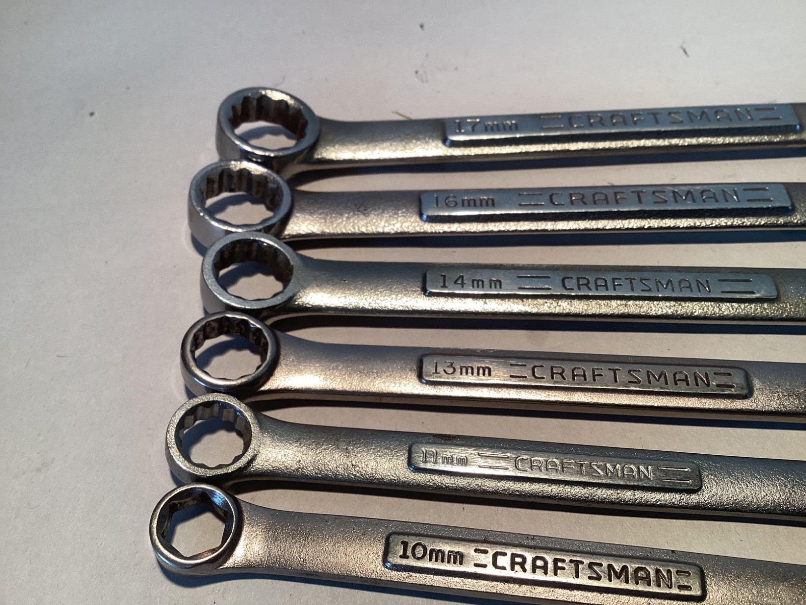 6 Vintage Craftsman V/ metric combo wrenches 10mm 11mm 13mm 14mm 16mm 17mm