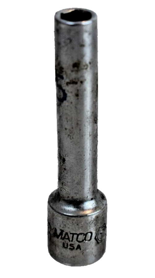 Matco Tools USA AD5M6A 5mm Metric Deep Socket 1/4″ Drive 6 Point Chrome Finish