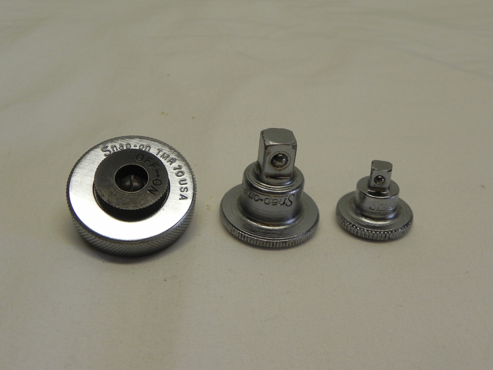 Snap-On 3 Piece 3/8» Drive & 1/4» Drive Thumb Wheel Spinner Ratchet Lot