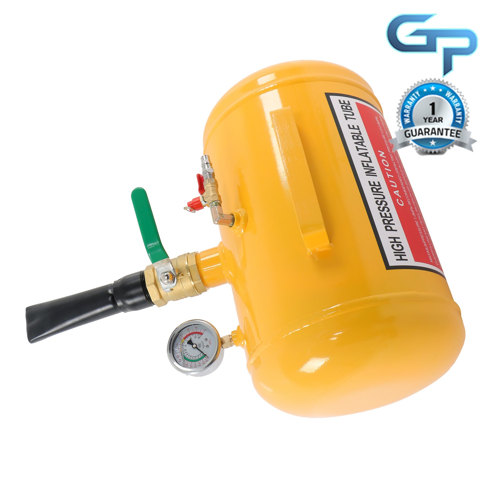 Yellow 5 Gallon Heavy Duty Air Tire Bead Seater Blaster Seating Tool 145 PSI