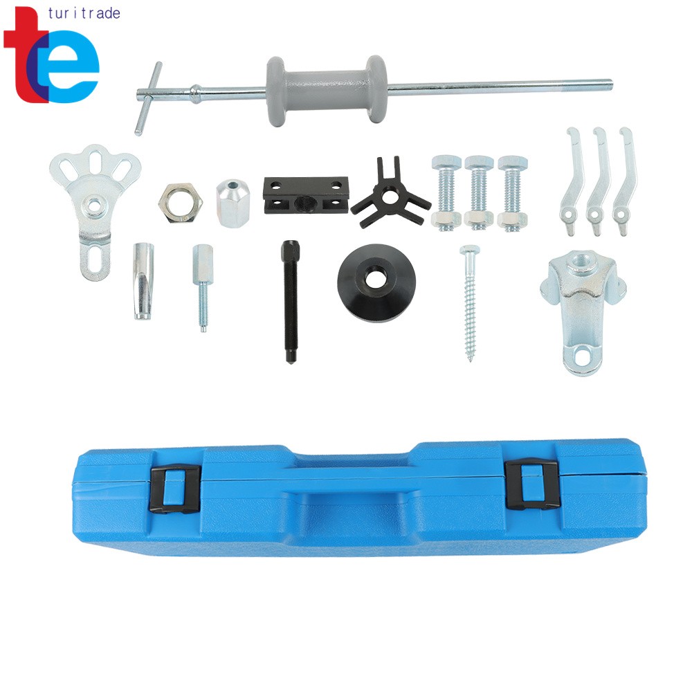 17Pcs Wrench Adapter Axle Bearing Hub Auto Set Slide Hammer Dent Puller Tool Kit