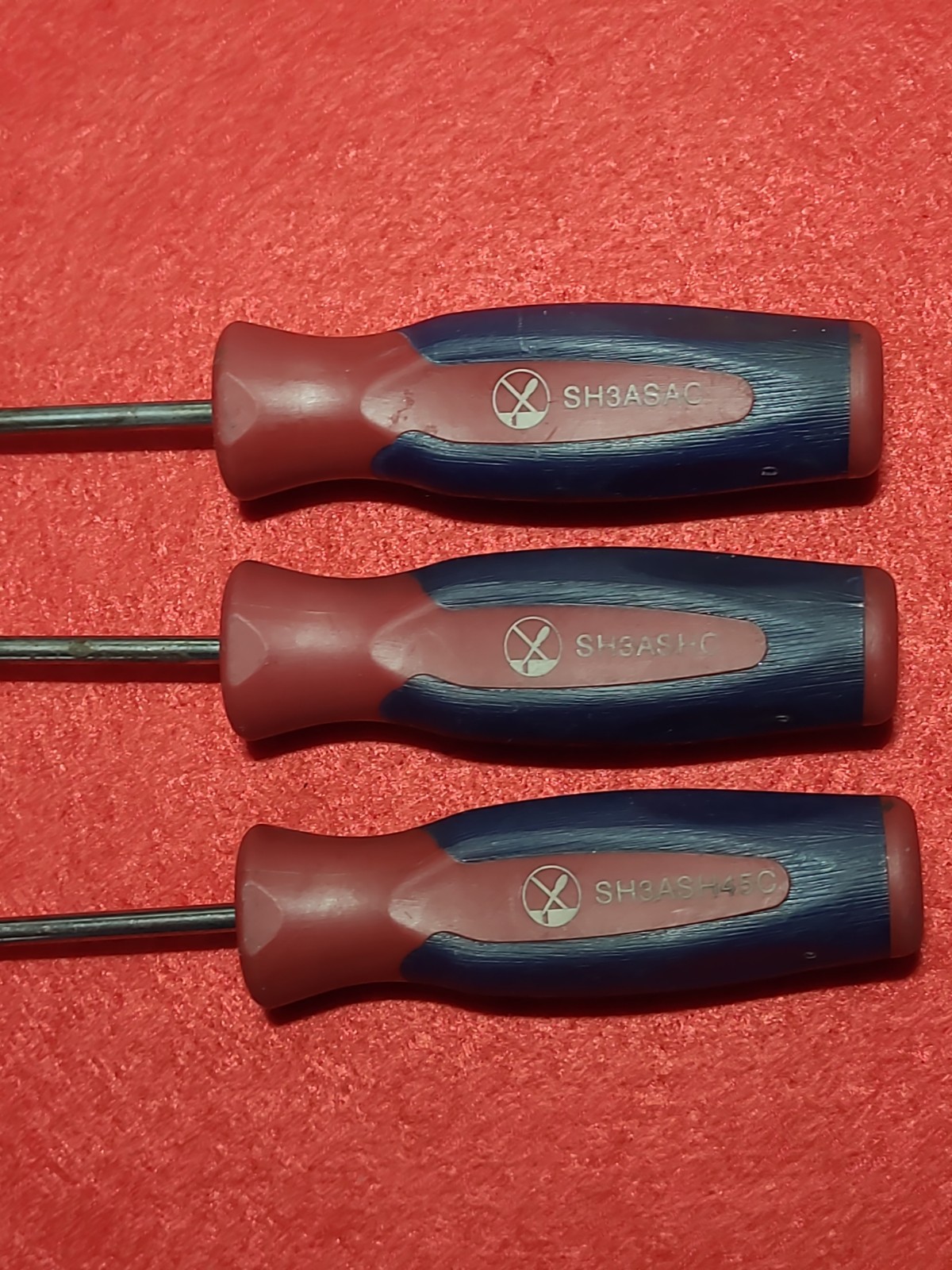 Snap On 3 Pc Mini Instinct Soft Grip Pick Set,Red White And Blue,SH3ASH45C