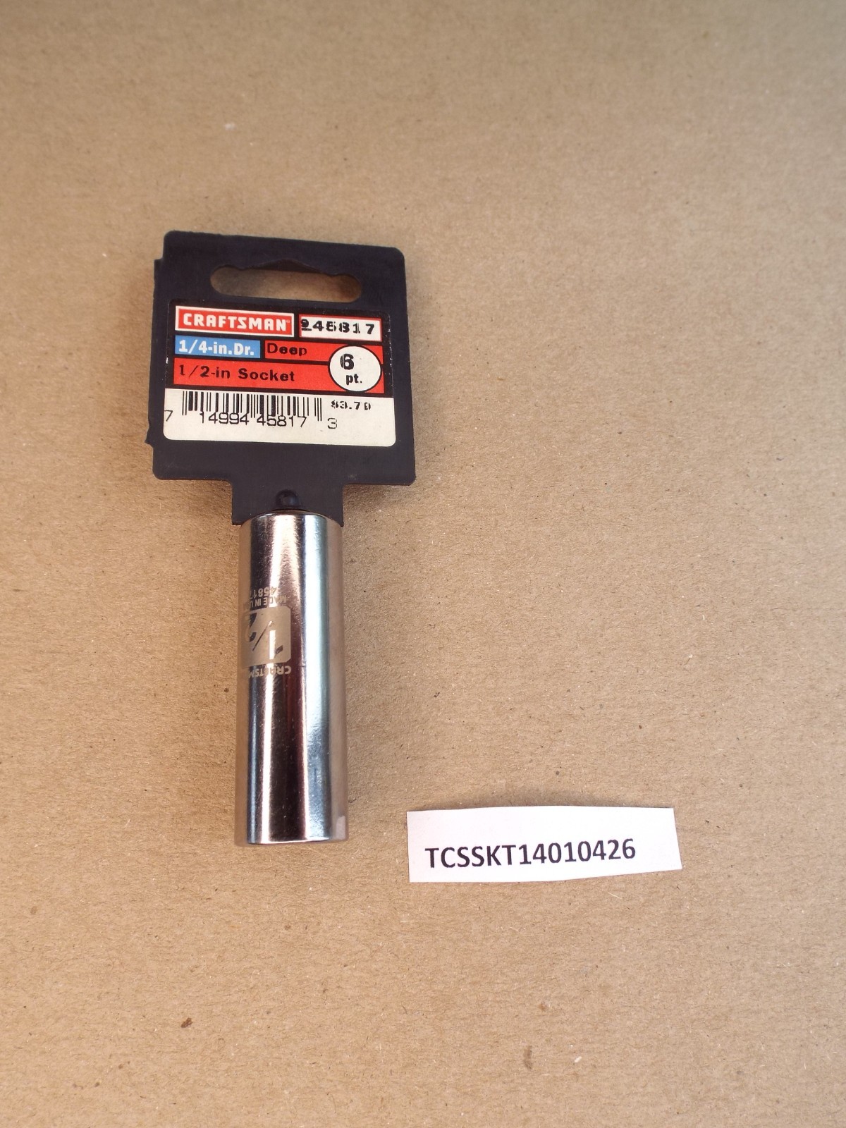 VTG NOS New Other Craftsman 1/2″ USA Laser Deep Socket 1/4″ Dr 6 Pt Nice! (Read)