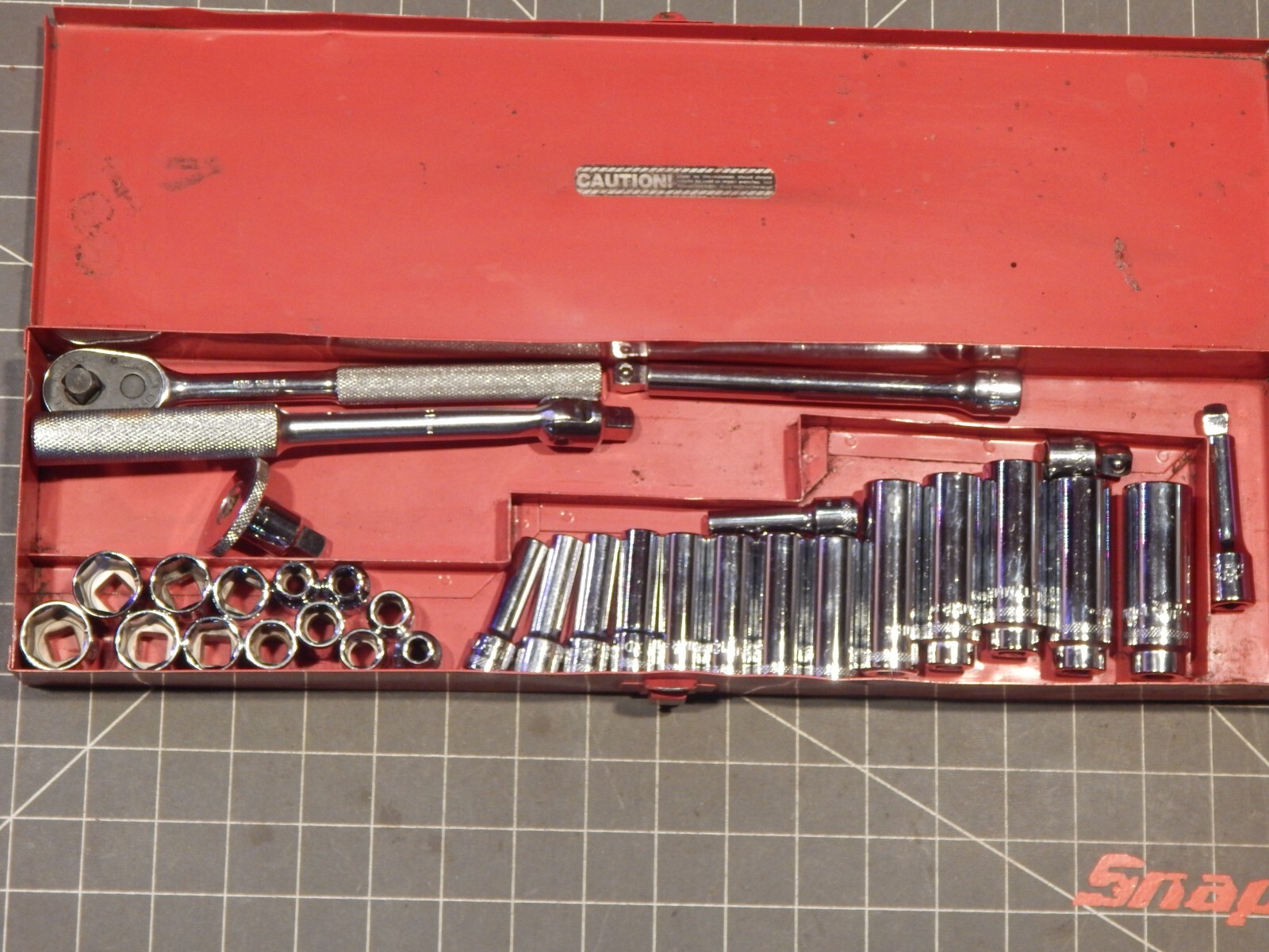 Mac Metric 38Pc 3/8 Drive General Service Set Socket 6MM 19MM Metal Box Dr