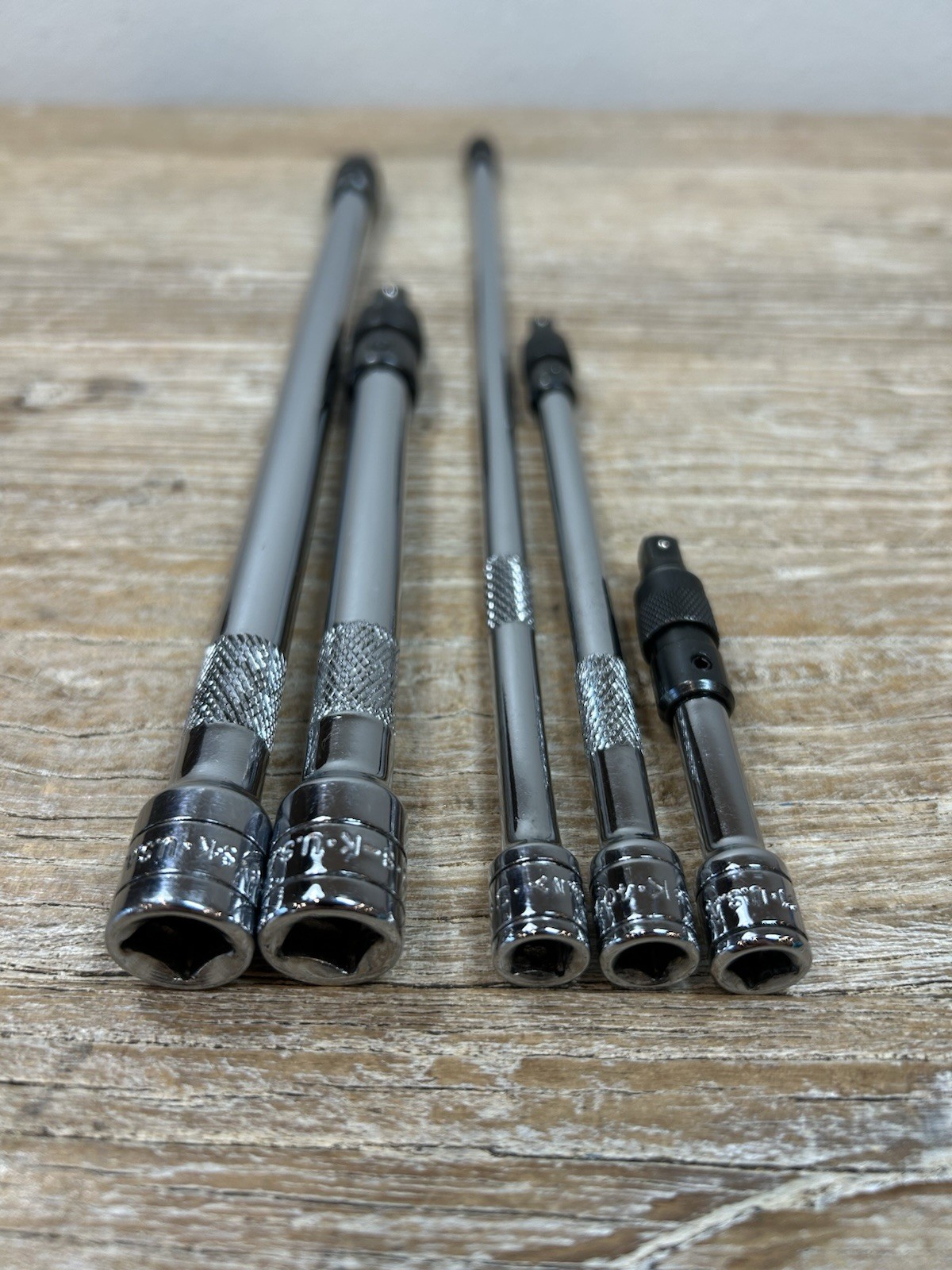 SK Tools 5 pc 1/4” & 3/8″ Drive LOCKING Extension Set Lot – Knurled FREE SHIP
