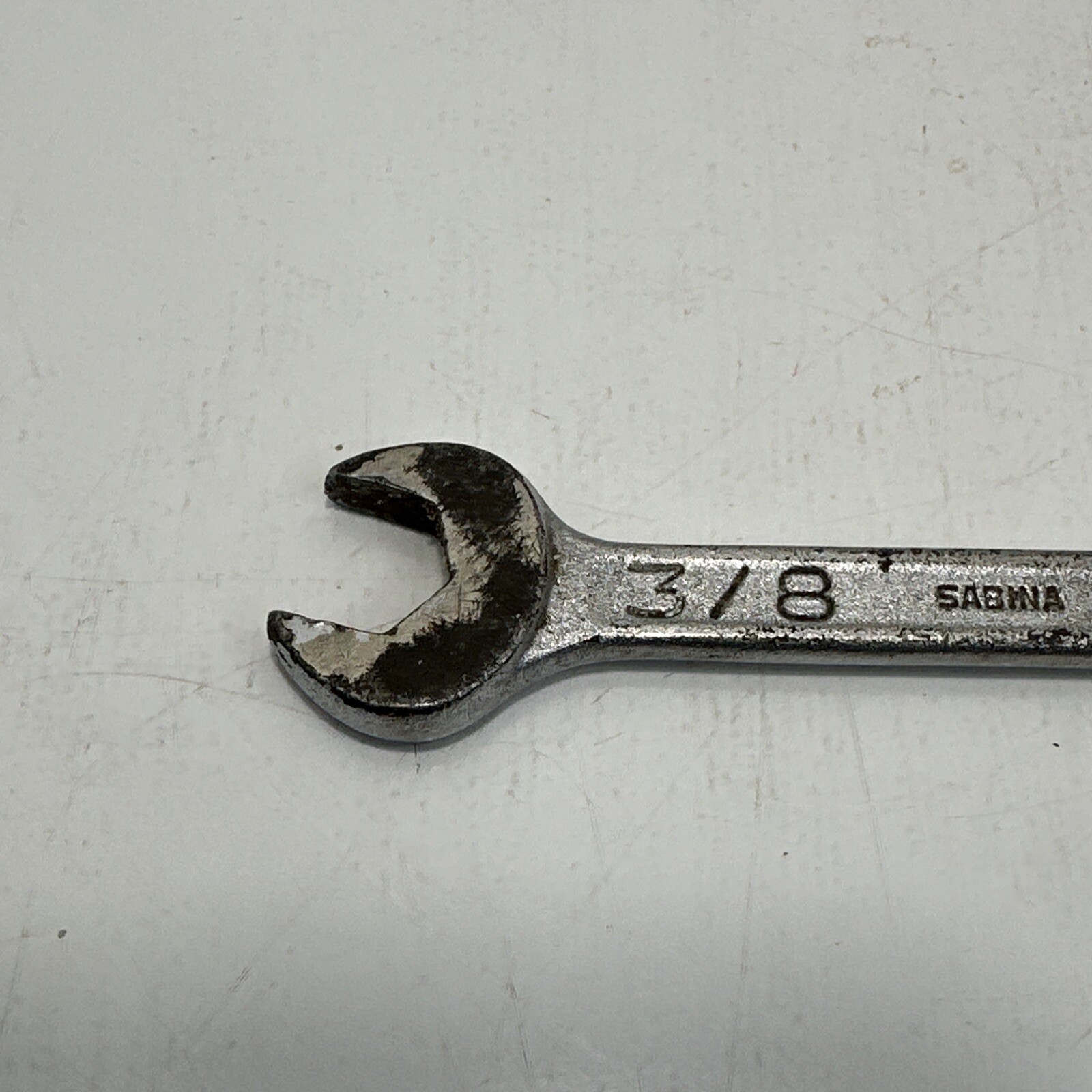 Mac Tools DR1214 3/8″-7/16″ Chrome Open End Wrench Worn USA GUC See Pictures