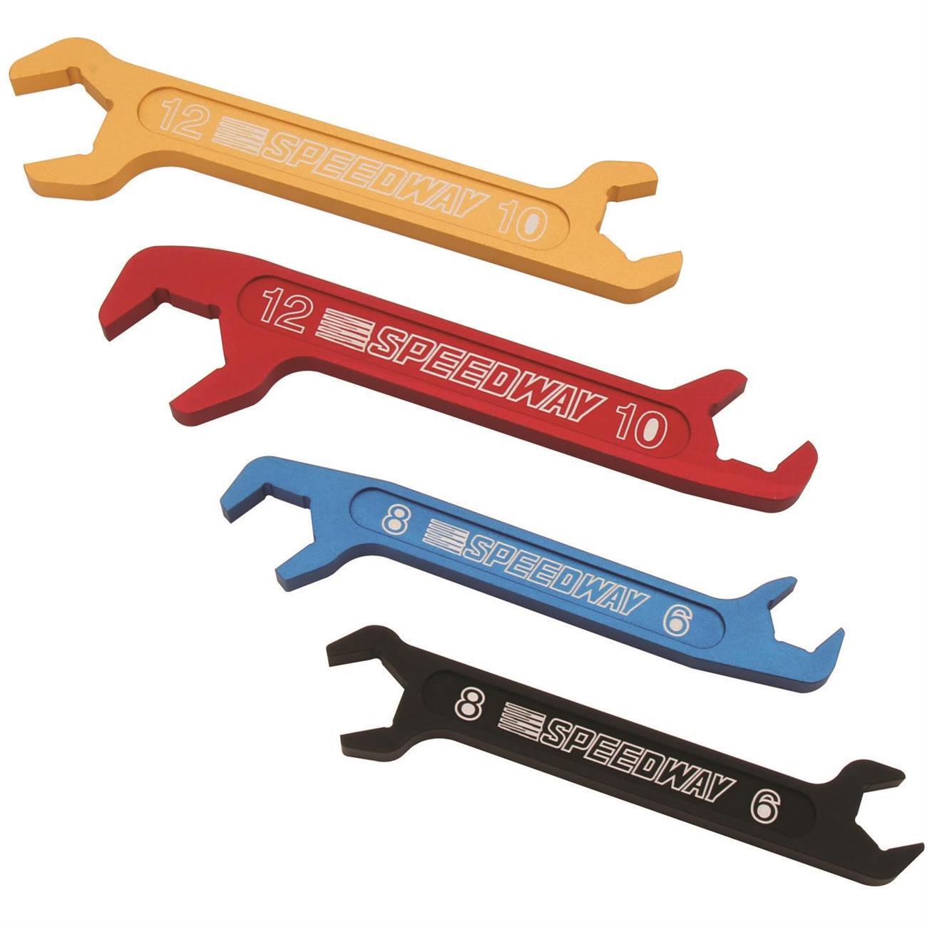 Combination Aluminum AN Fitting Wrench Set, AN6 AN8 AN10 AN12, Set of 4