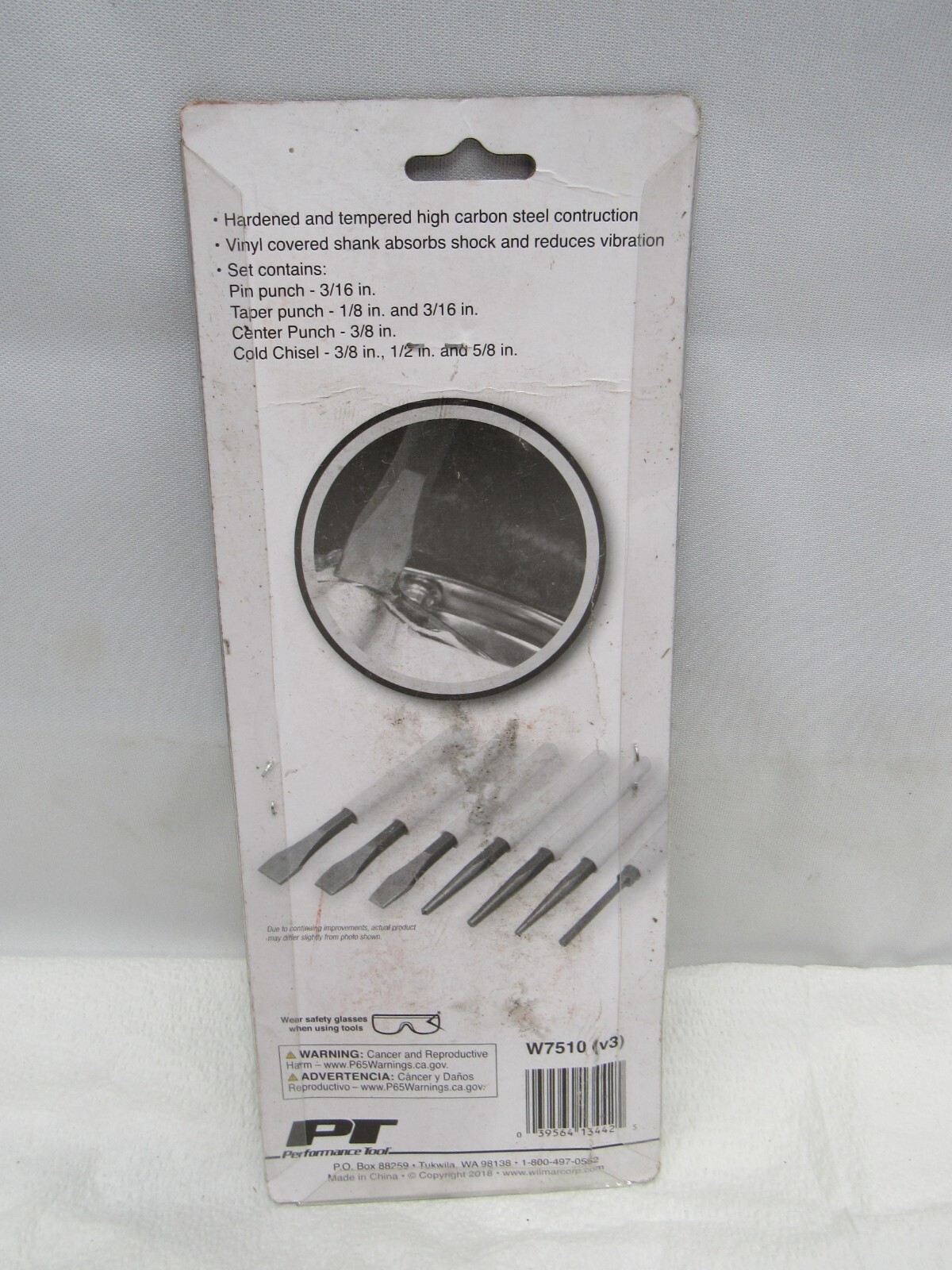 Performance Tool PT 7 Piece Punch and Chisel Set P/N W7510(V3)