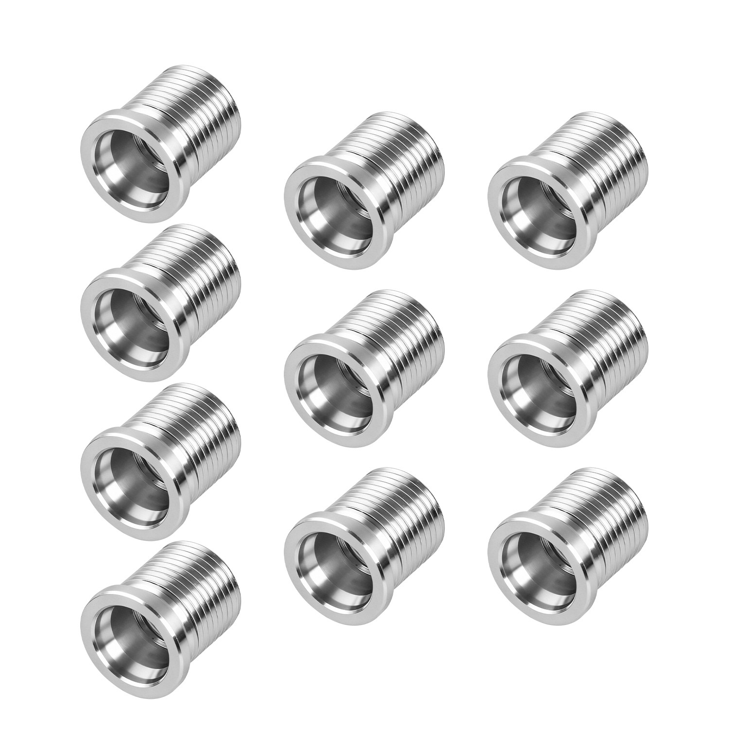 10x Stainless Steel Spark Plug Port Insert Installer Tools for Ford 4. 6L 5. 4L