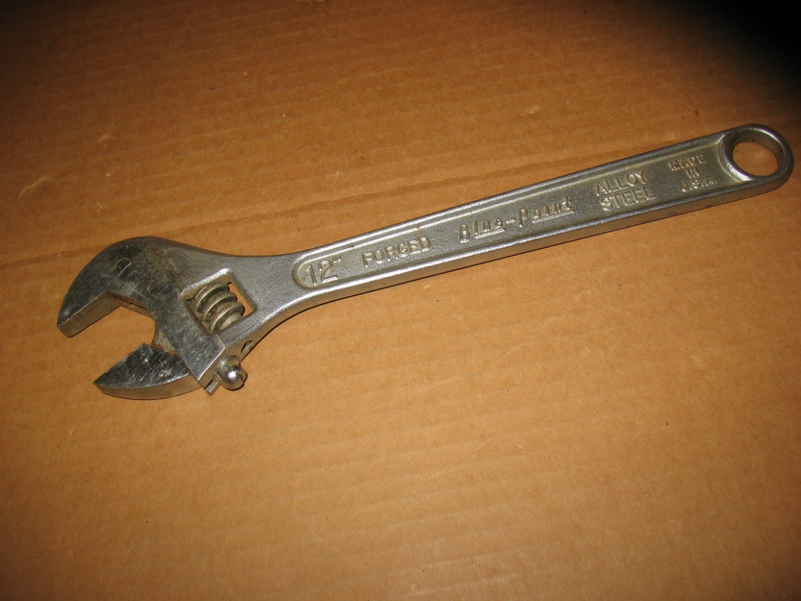 Snap On 12″ Adjustable Blue Point Cresent Wrench Used Tool Forged USA