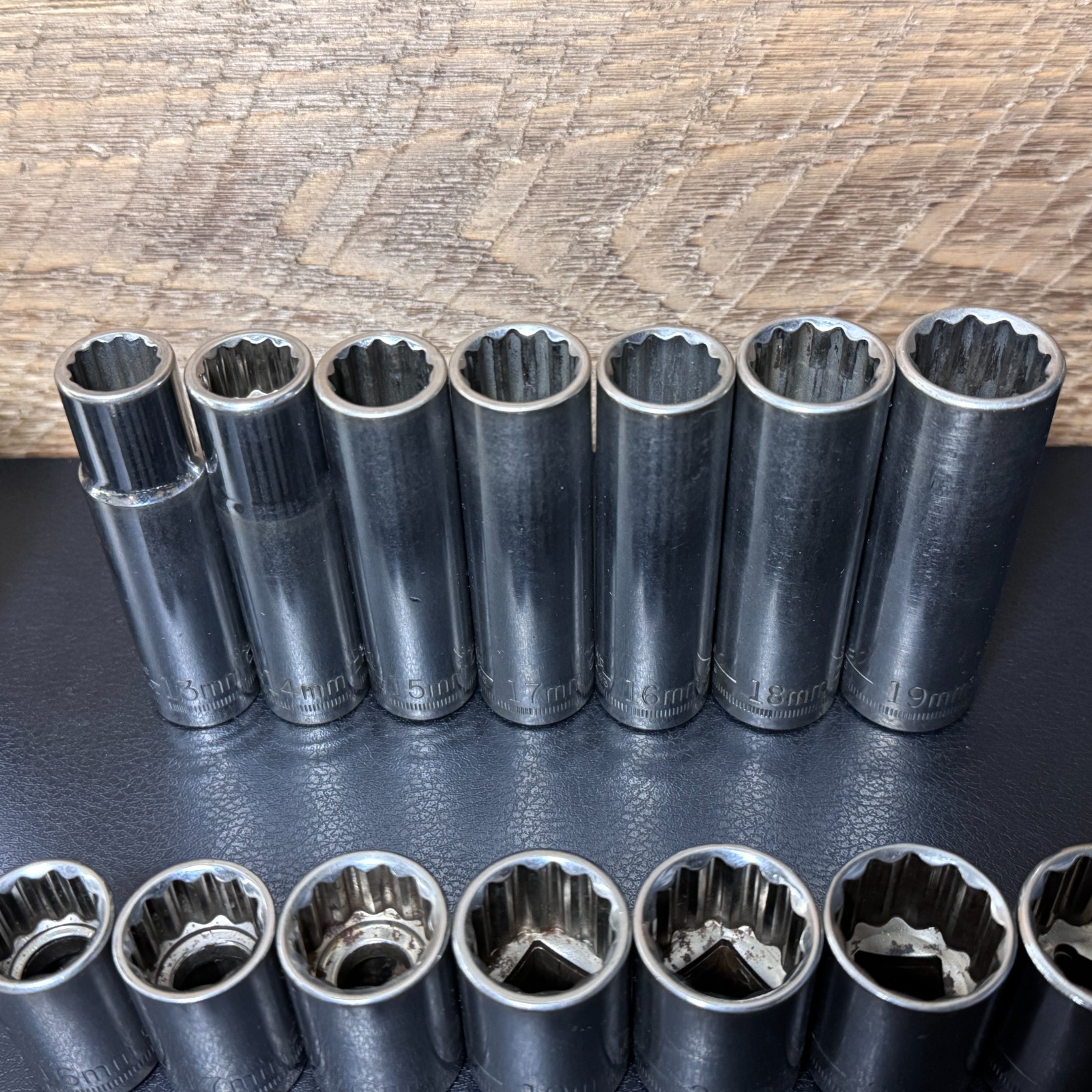 Craftsman S-AC 1/2 Drive Metric & SAE Socket Set STD Deep w/ Ratchet 44809 —40pc