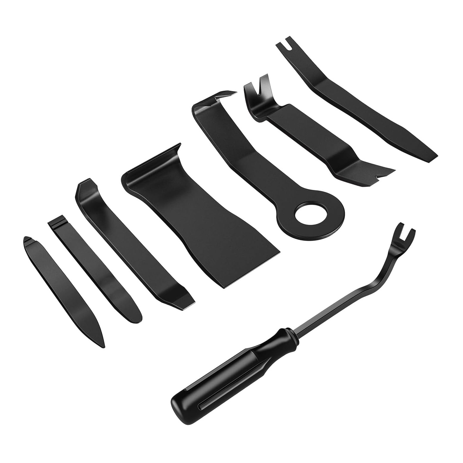 8PCS Trim Fastener Removal Tool Kit Universal For Car Audio Dash Panel-Black