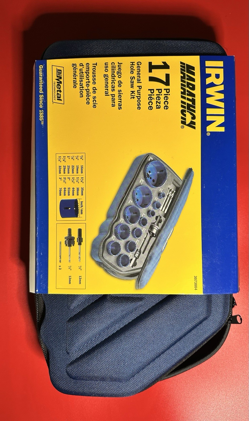 Irwin 3073004 Bi Metal Hole Saws Sets General Purpose 17 Pc. Hole Saw Kit