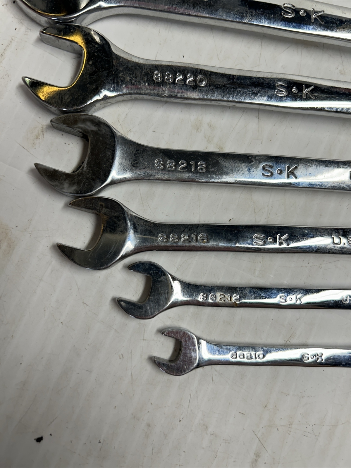 S-K Combination SAE Wrench Set 1″ 15/16 7/8 13/16 3/4 11/16 5/8 9/16 1/2 5/16