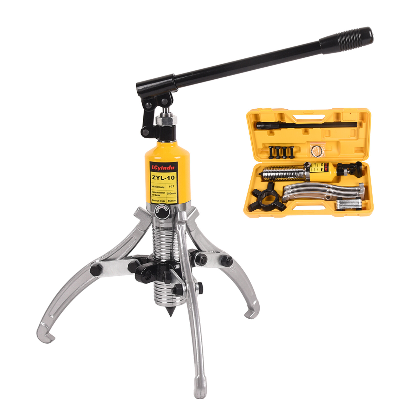 10Ton Hydraulic Gear Puller 2/3 Jaws Bearing Hub Separator Hydraulic Puller Tool