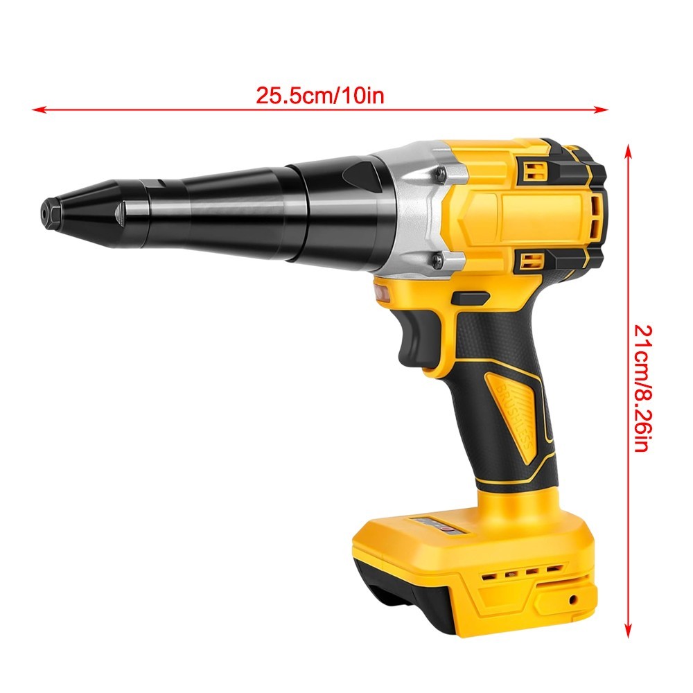 360W For Dewalt XR DCB 18V 20V Battery Brushless Electric Rivet Gun + 60 Rivets