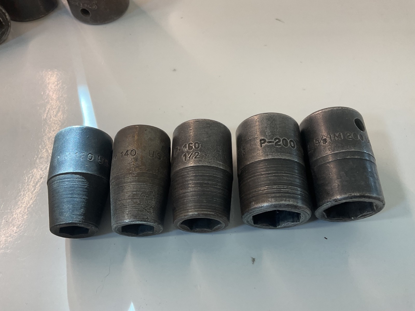 Snap On Tools Vintage 1/2″ Drive Impact Socket Set 6 Point Mixed 11 Pieces