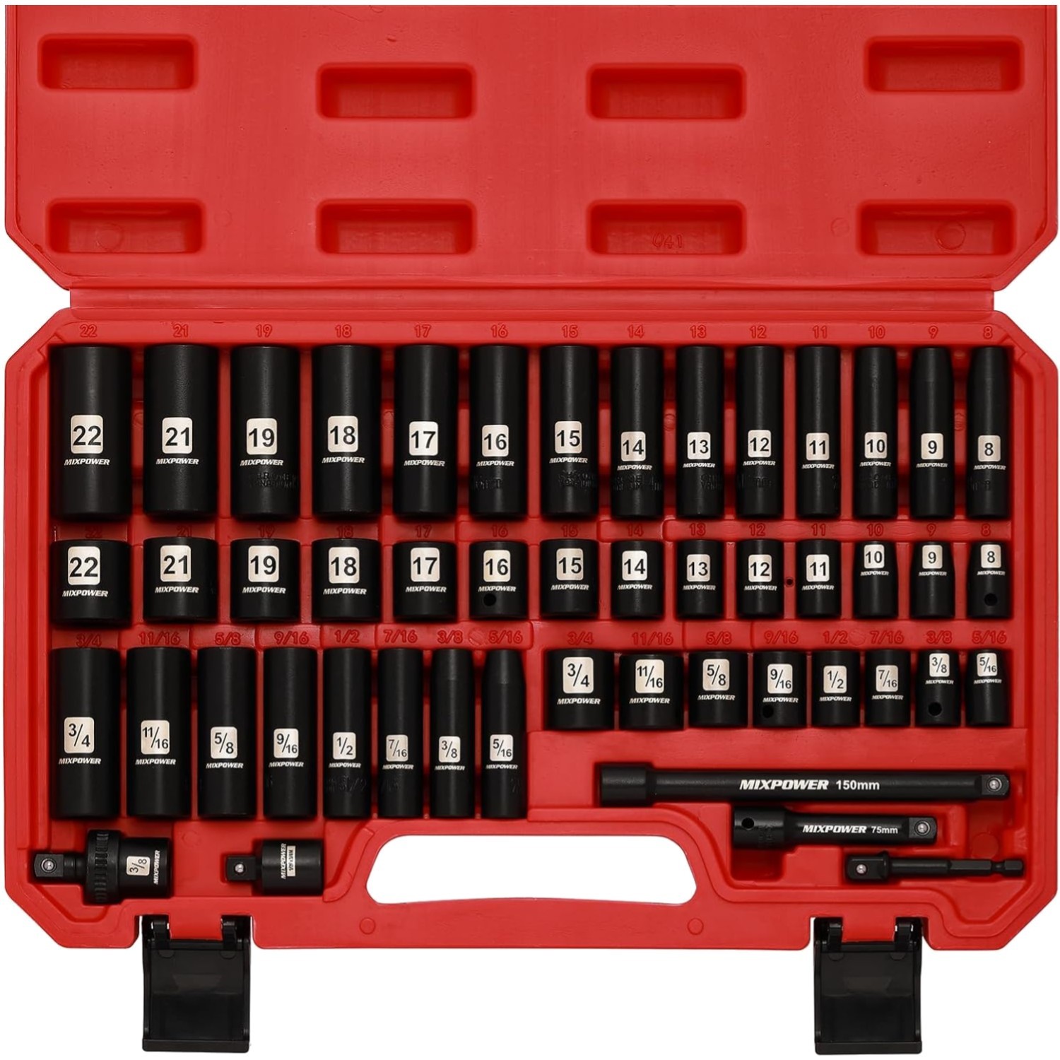 Universal Joint Socket Set, 3/8″ Drive, 49pc