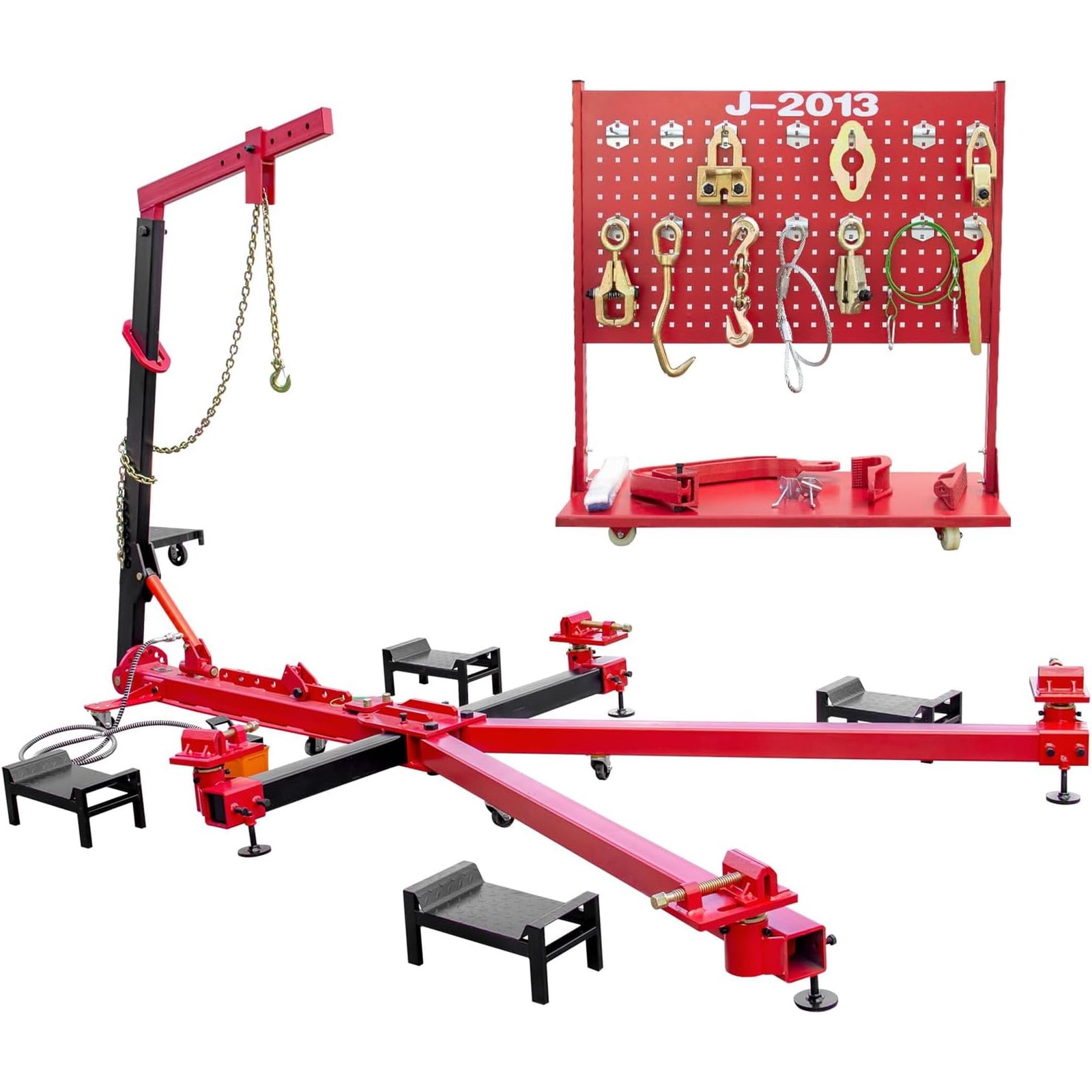 Auto Body Frame Puller Straightener 10T Car Frame Machine with 14PCS Repair Part