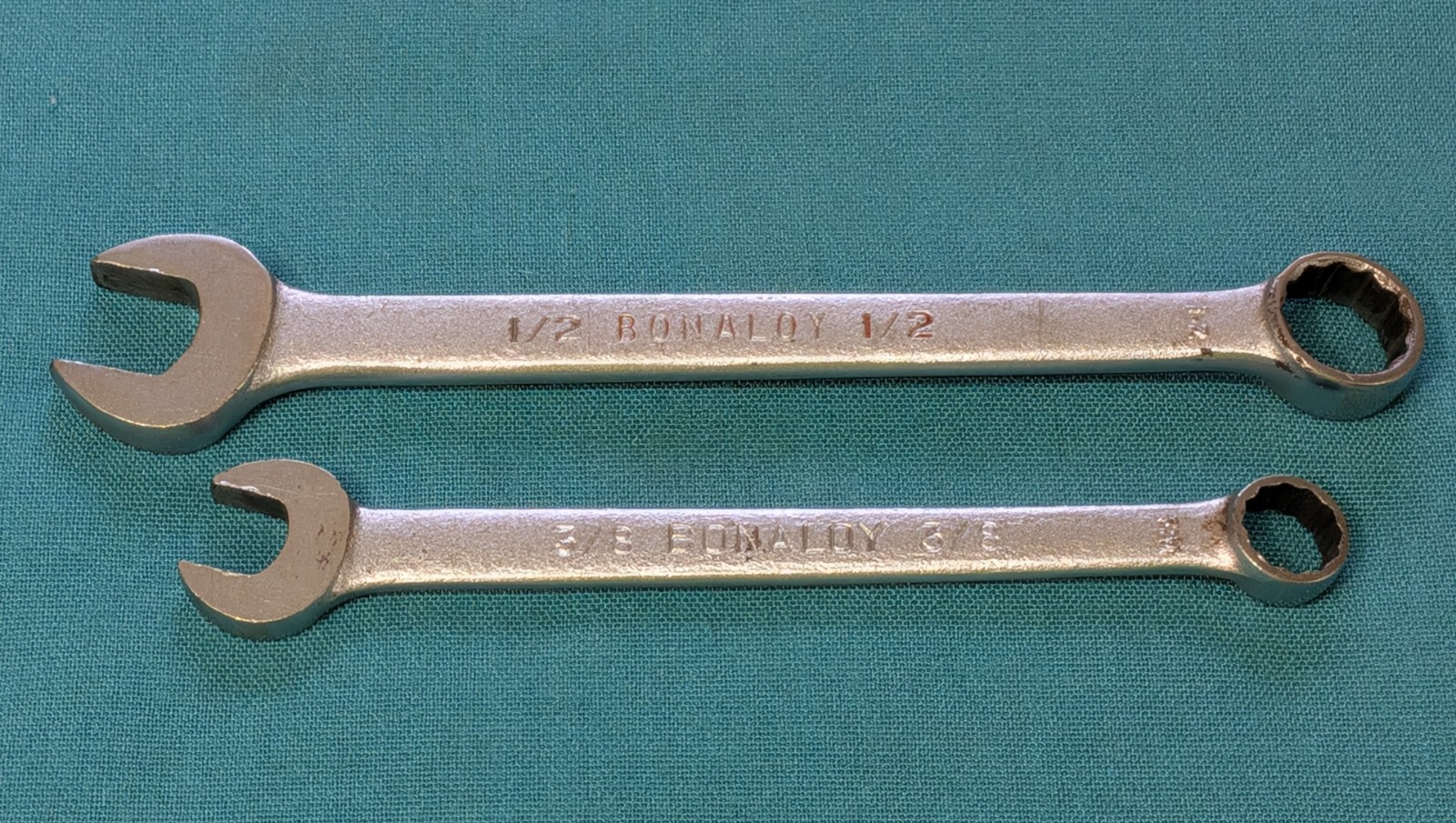 Vintage BONNEY # 1160 & 1162 12-pt. Combination Wrenches 3/8″ and 1/2″