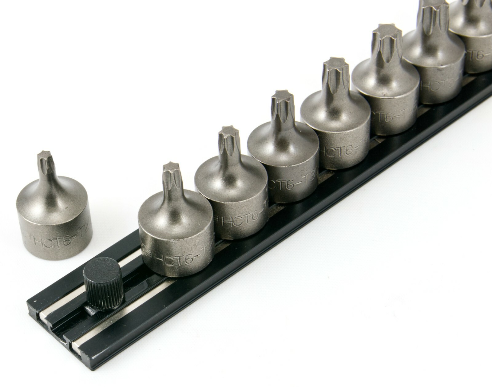 10 Piece Torx Impact 3/8″ Sq. DR Socket Set w/ Magnetic Storage Rail T-20 – T60