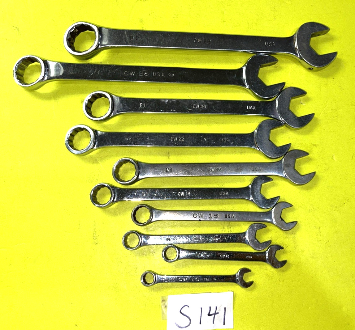 MAC TOOLS 10 PIECE SAE. STANDARD COMBINATION WRENCH SET 12 POINT 5/16 TO 7/8